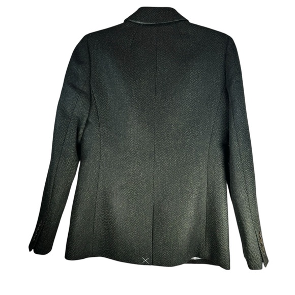 J. Crew Parke Wool Blazer Size 2 Green Herringbone Tweed Classic Preppy Heritage - Picture 3 of 11